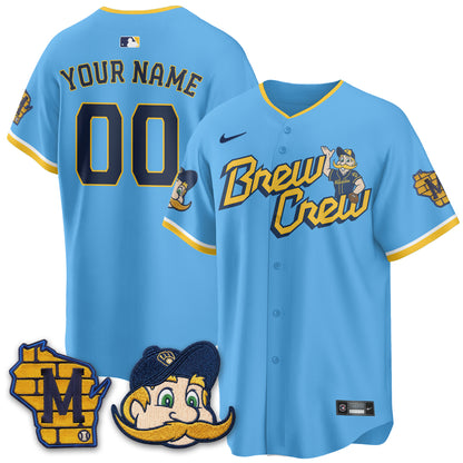 Milwaukee Brewers Bernie Edition Vapor Custom Jersey - Stitched