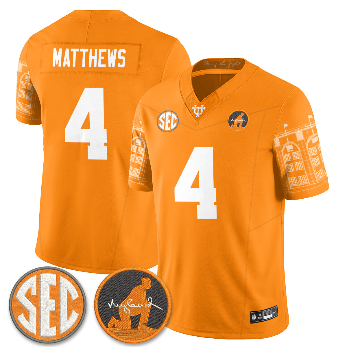 Tennessee Volunteers Built from Legacy Jersey - Stitched