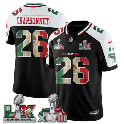 Seattle Seahawks Mexico Edition Vapor Jersey V2- Stitch