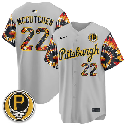 Pittsburgh Pirates x Grateful Dead Vapor Limited Jersey - Stitched