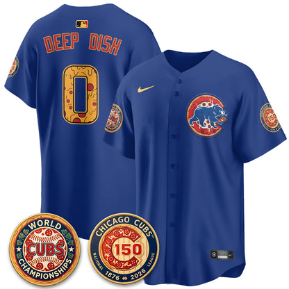 Chicago Cubs Deep Dish Pizza Vapor Limited Jersey - Stitched