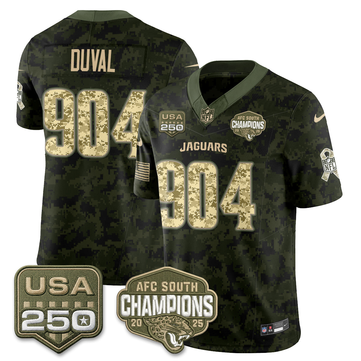 Jacksonville Jaguars 2026 Salute to Service Vapor Jersey - Stitched