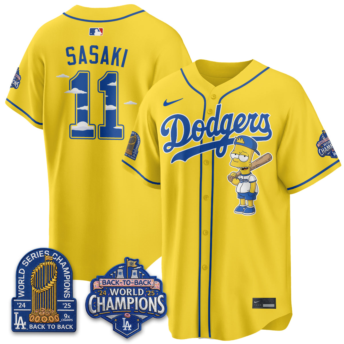 Los Angeles Dodgers x The Yellow Family Edition Vapor Jersey - Printed