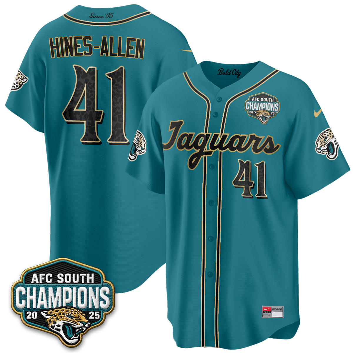 Jacksonville Jaguars 2026 Rivalries Baseball Vapor Jersey - Stitched