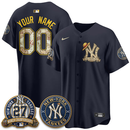 New York Yankees x OP Japanese Cartoon Limited Custom Jersey -  Stitched