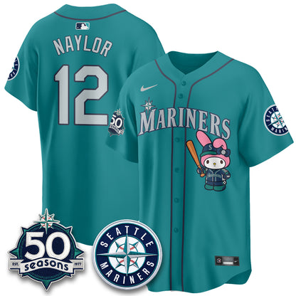 Seattle Mariners x  Pink Sanrio Friend Vapor Jersey - Stitched