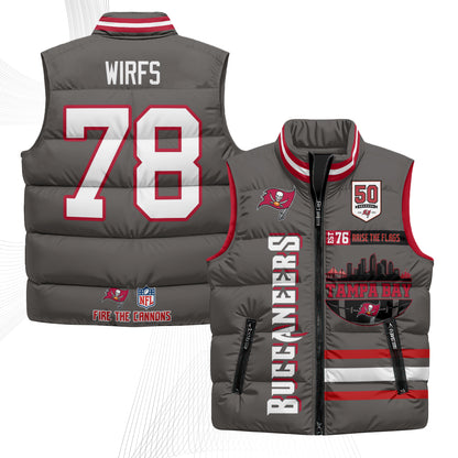 TB "Raise the Flags" Puffer Vest - Printed