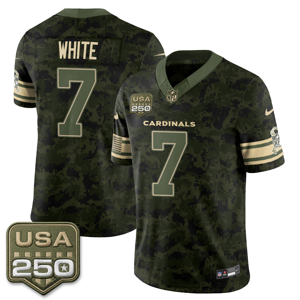 Arizona Cardinals 2026 Salute to Service Vapor Jersey - Stitched