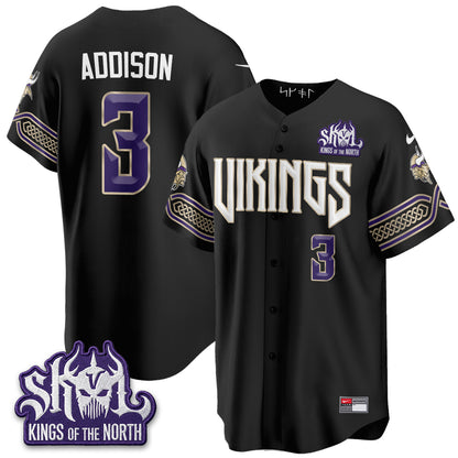 Minnesota Vikings 2026 Rivalries Edition Baseball Vapor Jersey - Stitched