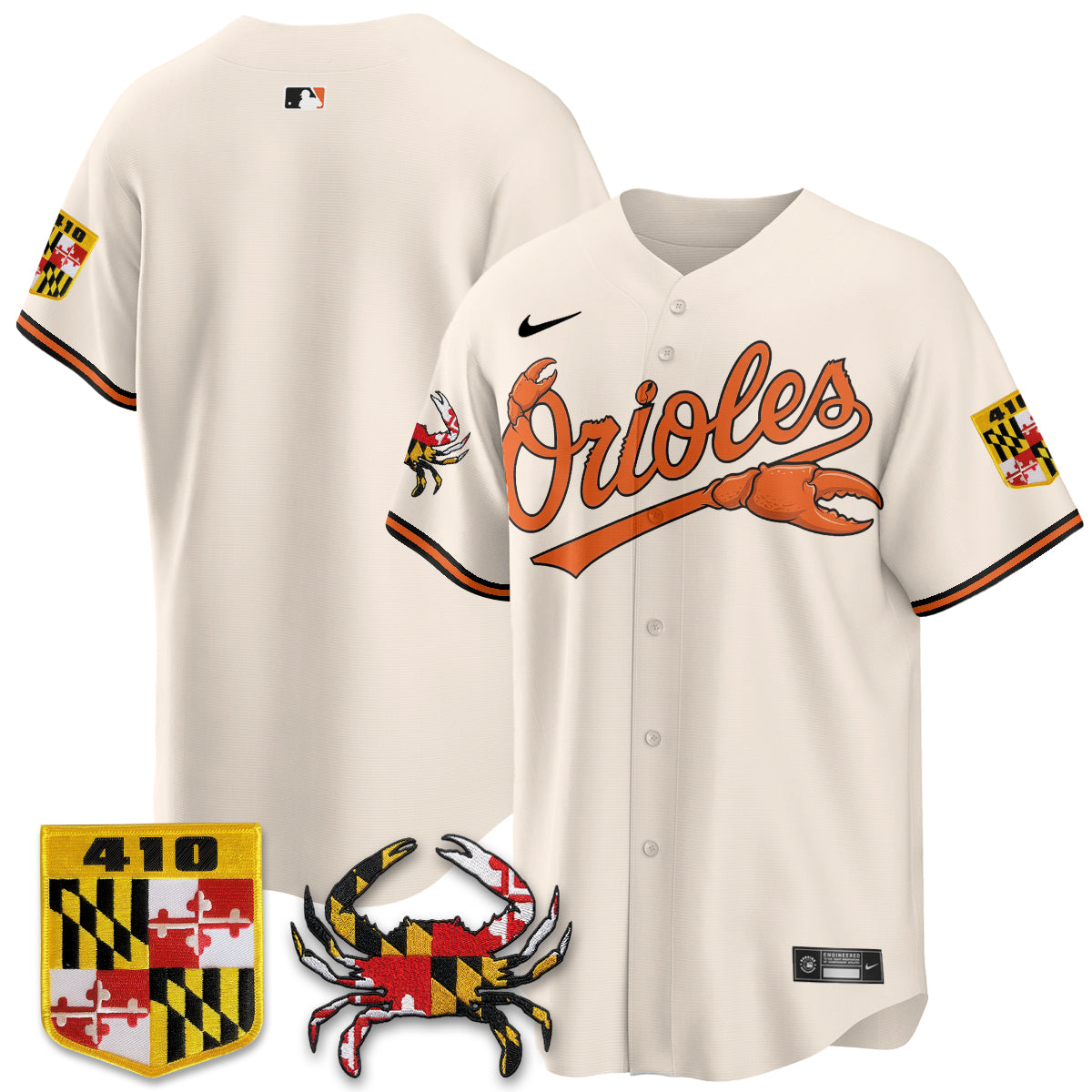 Baltimore Orioles Crab x Maryland Vapor Limited Jersey - Stitched