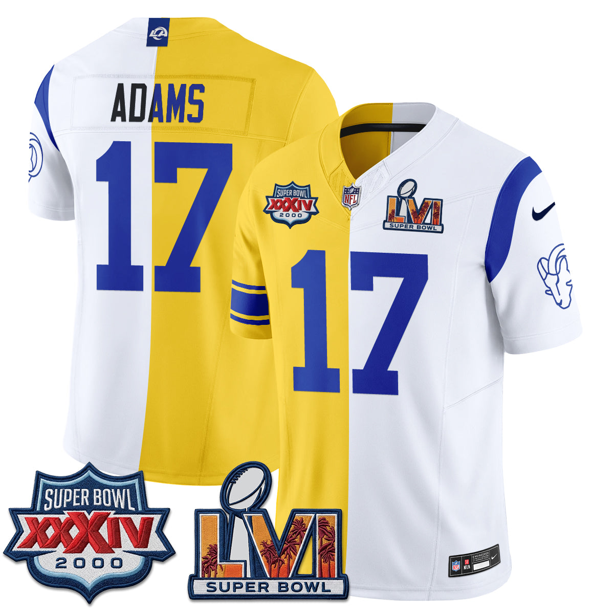 Los Angeles Rams Split Vapor Jersey - Stitched