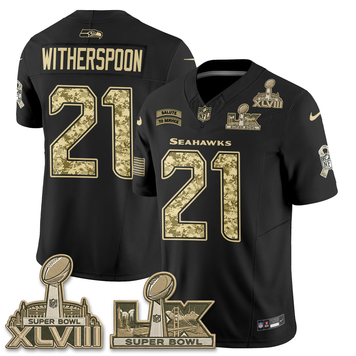 Seattle Seahawks 2026 Salute to Service V2 Vapor Jersey - Stitched
