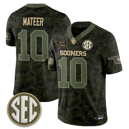 Oklahoma Sooners 2026 Salute to Service Vapor Jersey - Stitched