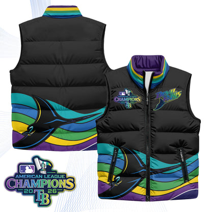 Tampa Bay Rays 2026 AL Champions Limited Puffer Vest - Printed