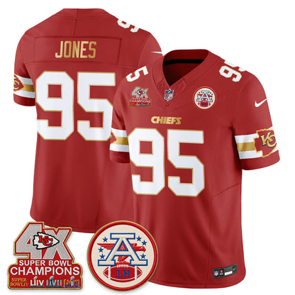 KC 4X Champs Gold Edition Vapor Jersey - Stitched