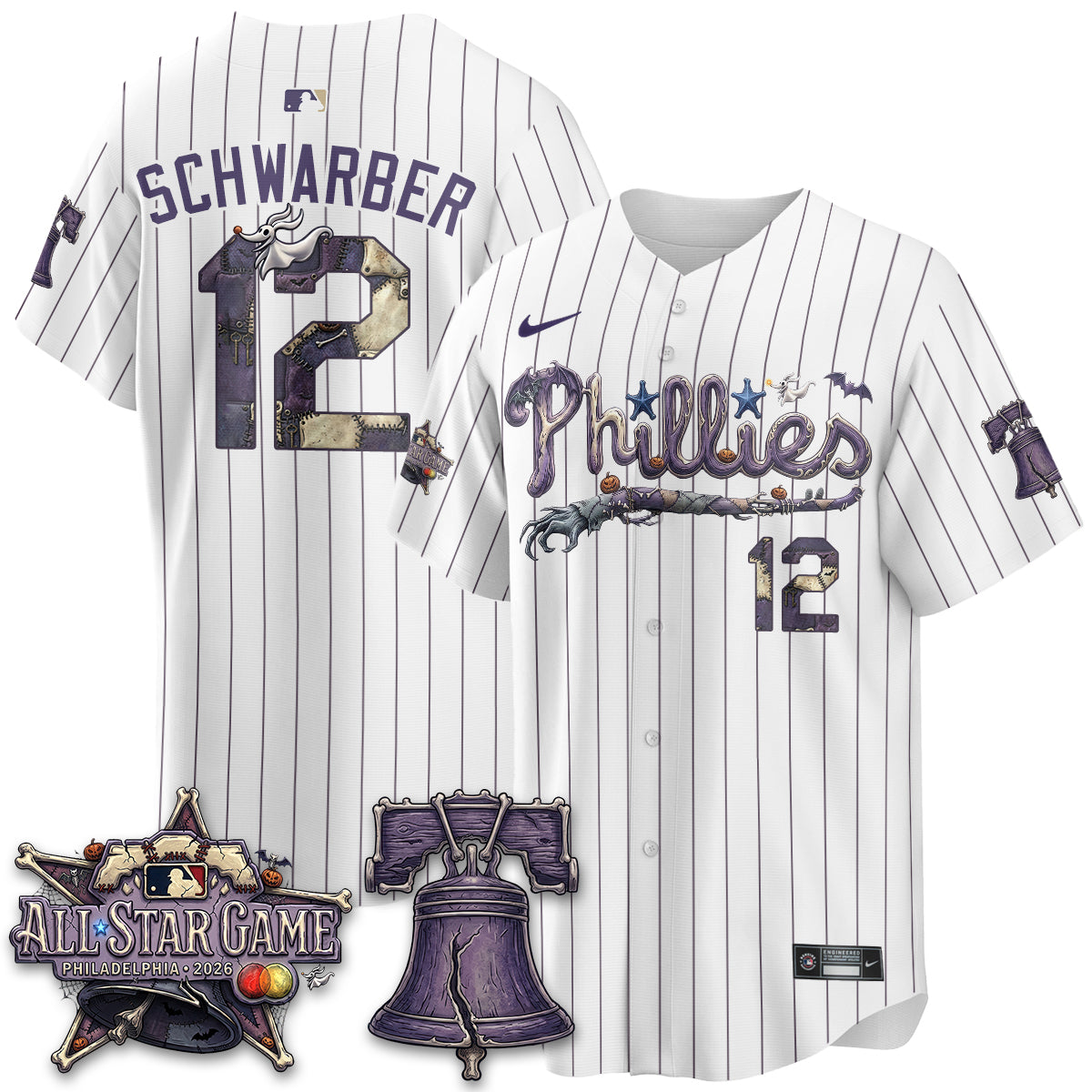 Philadelphia Phillies Nightmare Edition Vapor Jersey - Printed