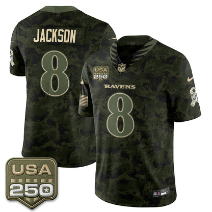 Baltimore Ravens 2026 Salute to Service Vapor Jersey - Stitched