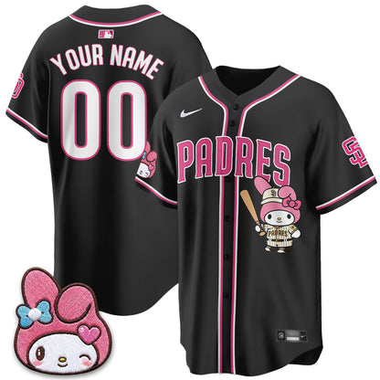 San Diego Padres x Pink Sanrio Friend Vapor Custom Jersey - Stitched