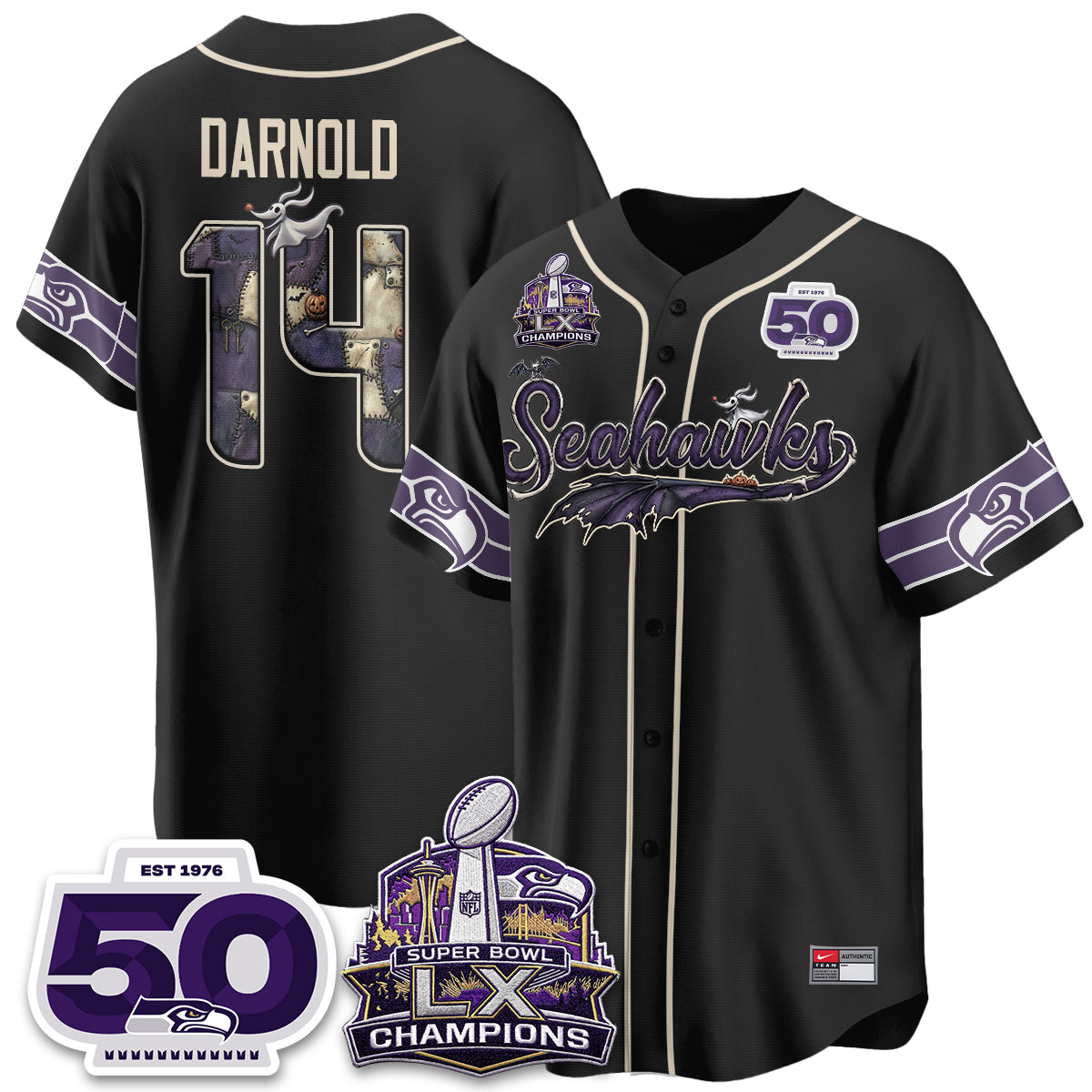 SEA 2026 Nightmare Edition Vapor Baseball Jersey - Stitched
