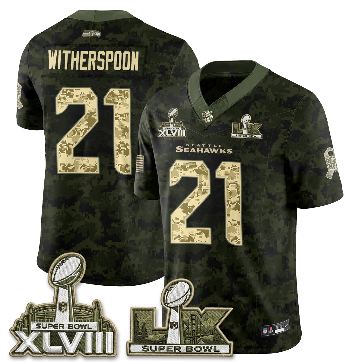 Seattle Seahawks 2026 Salute to Service Edition Vapor Jersey V2- Stitched