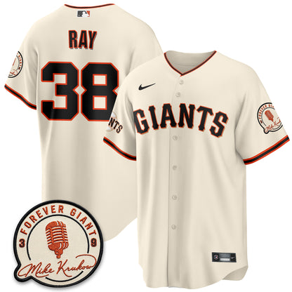 San Francisco Giants Mike Krukow Vapor Jersey - Stitched