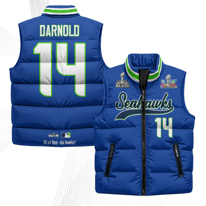 SEA S.Bowl Champs Puffer Vest - Printed