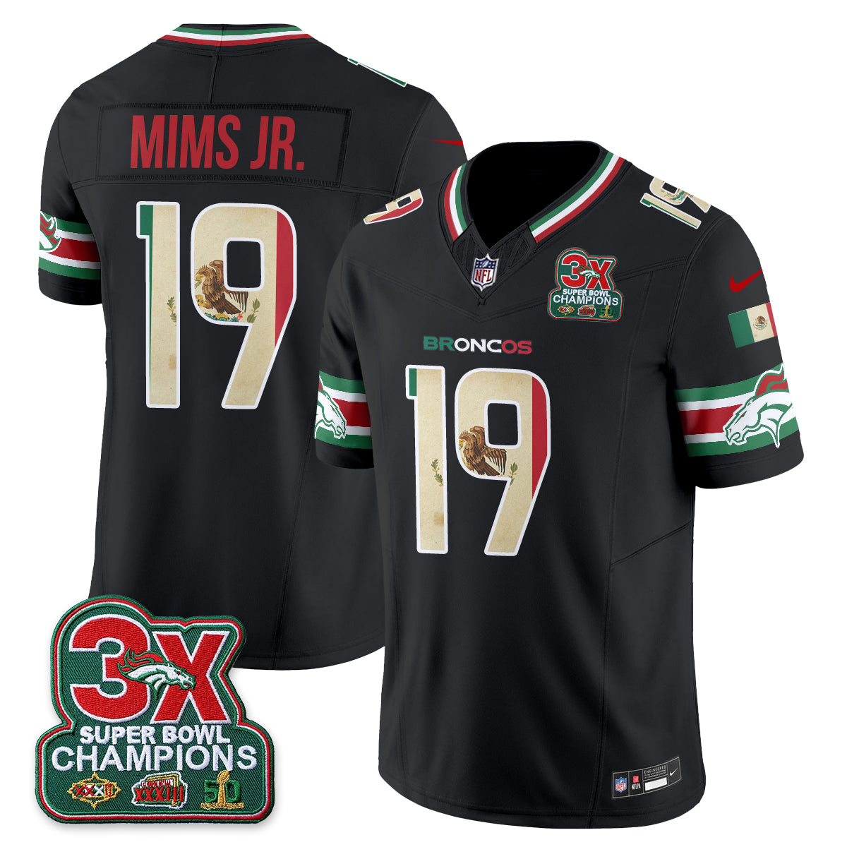 Denver Broncos Mexico Edition Vapor Jersey - Stitched
