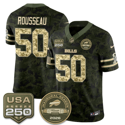 Buffalo Bills 2026 Salute to Service Edition Vapor Jersey V2- Stitched