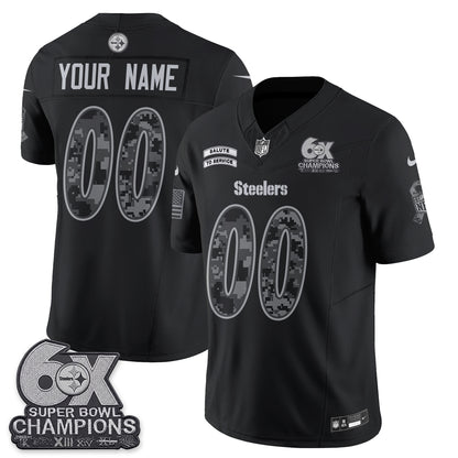 Pittsburgh Steelers 2026 Salute to Service Edition Vapor Custom Jersey V3- Stitched