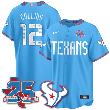 Houston Texans 2026 Rivalries Baseball Vapor Jersey - Stitched