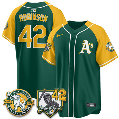 OAK 2026 Jackie Robinson Day - Celebrating 125 Years Limited Vapor Jersey - All Stitched