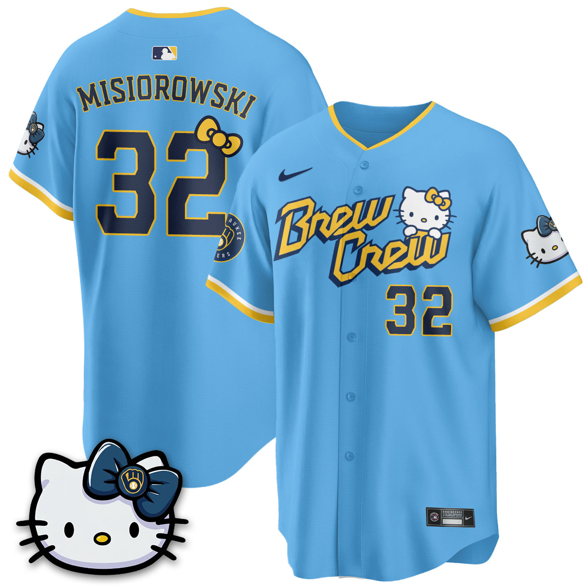Milwaukee Brewers x Meow KT Vapor Jersey - Stitched N1