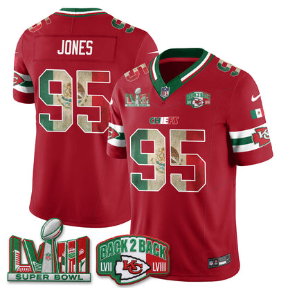 Kansas City Chiefs Mexico Edition Vapor Jersey - Stitched