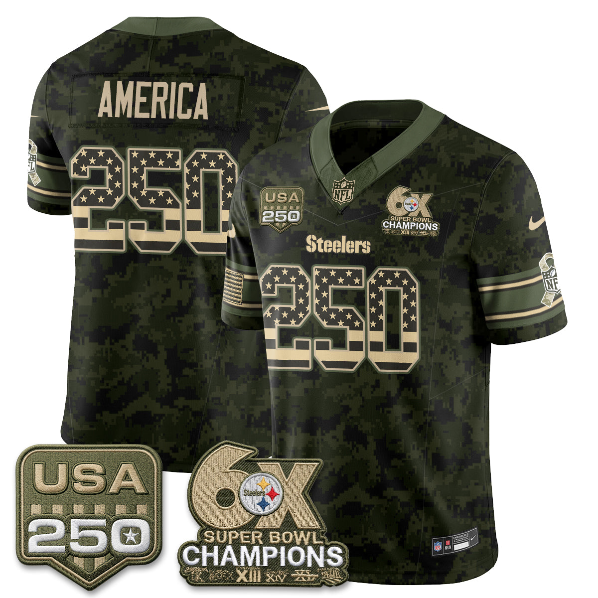Pittsburgh Steelers 2026 Salute to Service Edition Vapor Jersey - Stitched