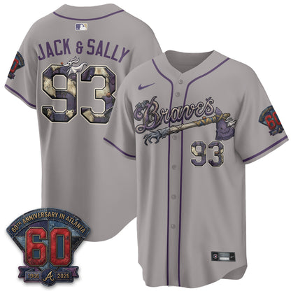 Atlanta Braves Nightmare Edition Vapor Jersey - Stitched