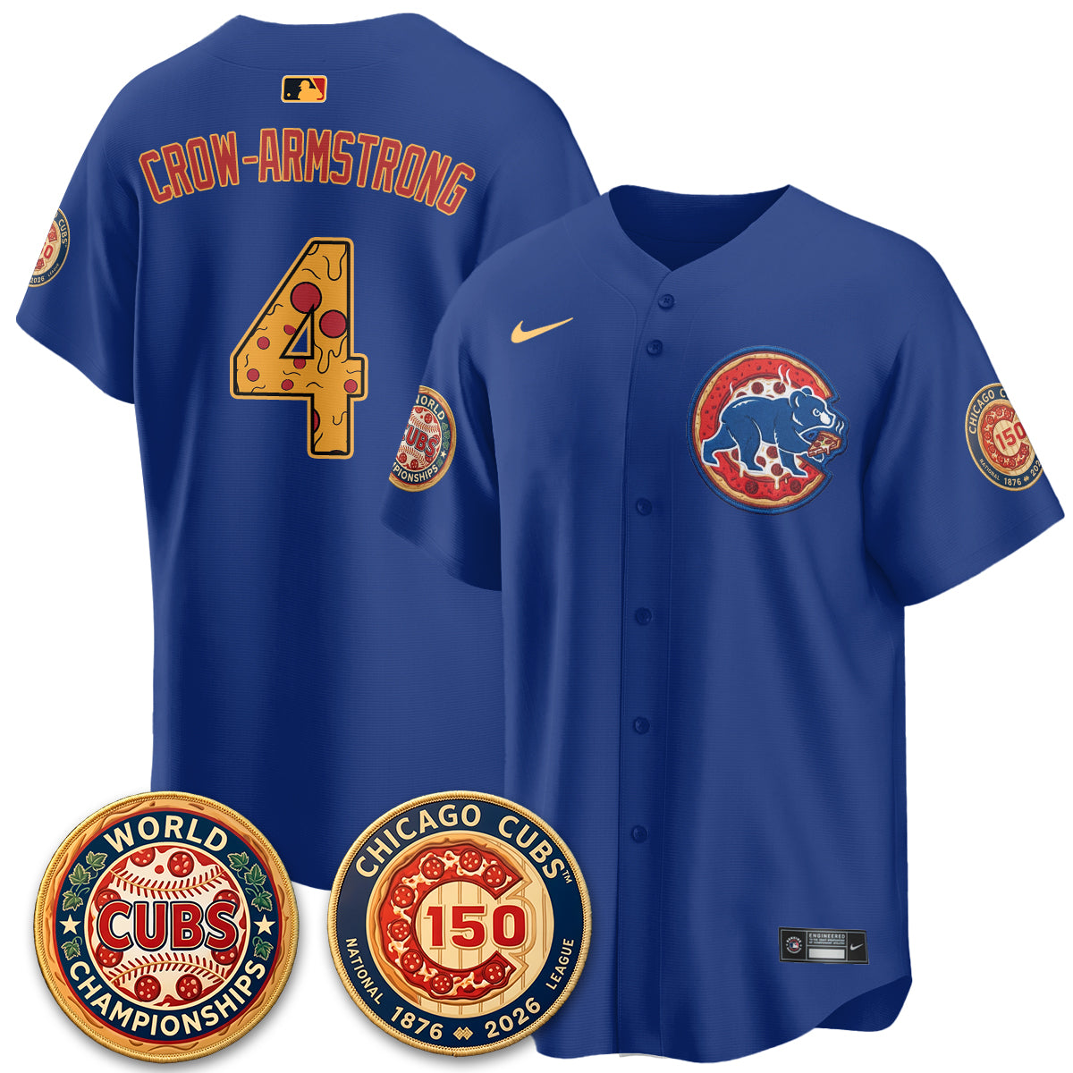 Chicago Cubs Deep Dish Pizza Vapor Limited Jersey - Stitched