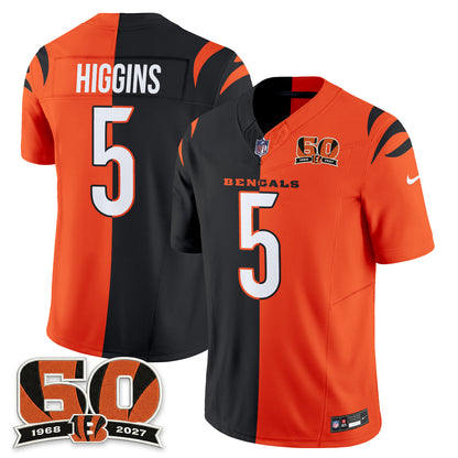 Cincinnati Bengals Split Edition Vapor Jersey - Stitched
