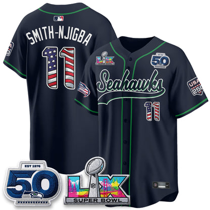 SEA SB LX Champs America Edition Vapor Baseball Jersey - Stitch