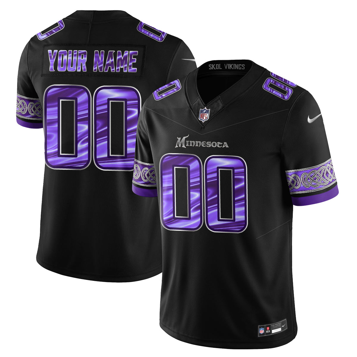 Minnesota Vikings Fangear Edition Vapor Custom Jersey - Stitched