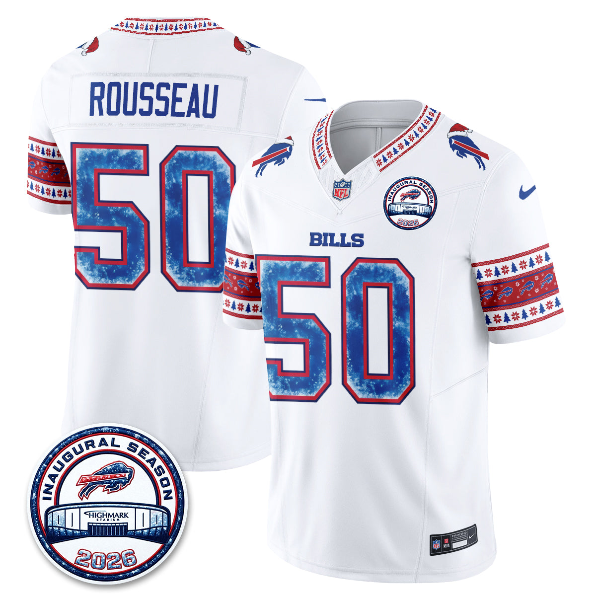 Buffalo Bills Xmas Edition Vapor Jersey - Stitched