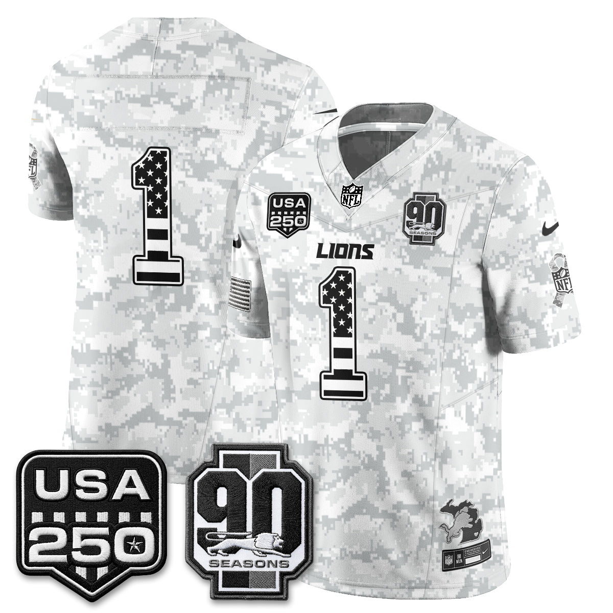 DET 2026 Salute to Service Vapor Jersey - Stitched