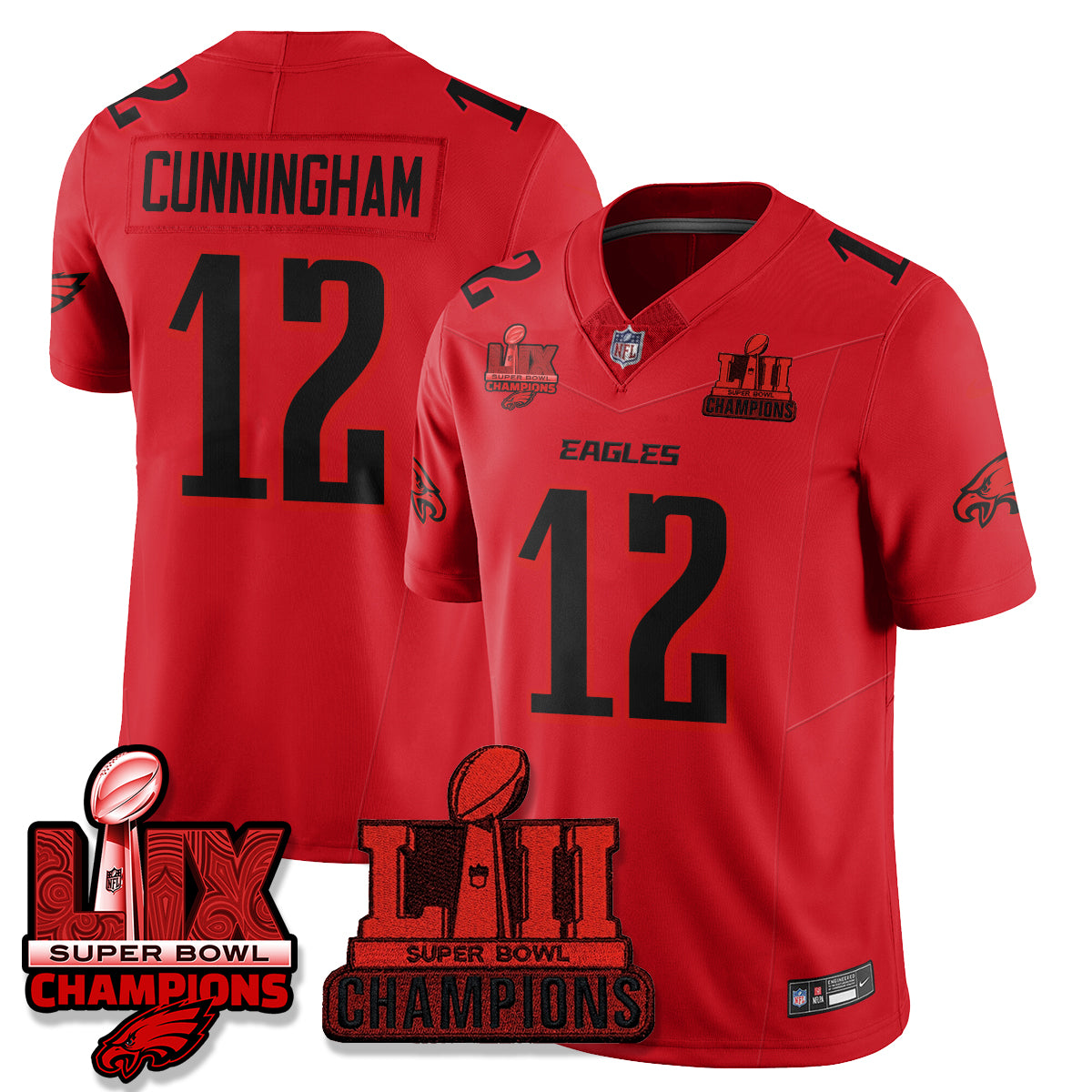 Philadelphia Eagles Dark Side Edition Vapor Jersey - Stitched