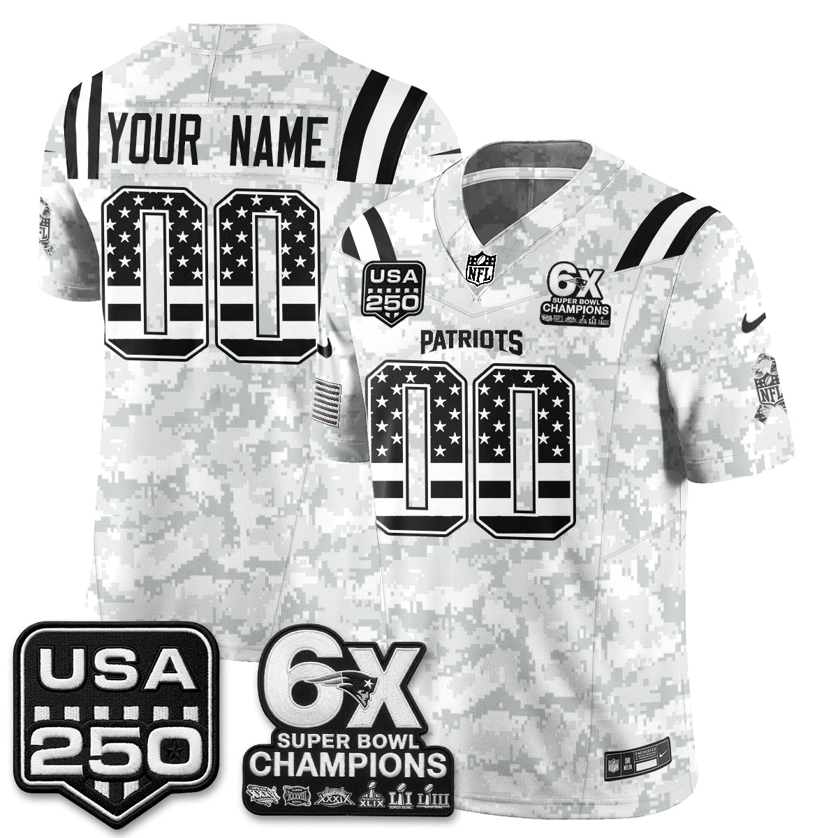 NE 2026 Salute to Service Edition Vapor Custom Jersey - Stitched
