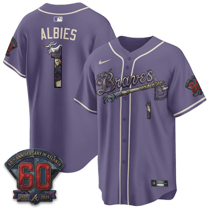 Atlanta Braves Nightmare Edition Vapor Jersey - Stitched