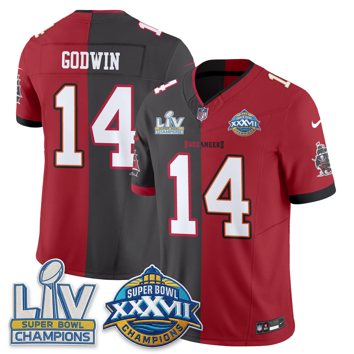 Tampa Bay Buccaneers S.Bowl Split Edition Vapor Jersey - Stitched
