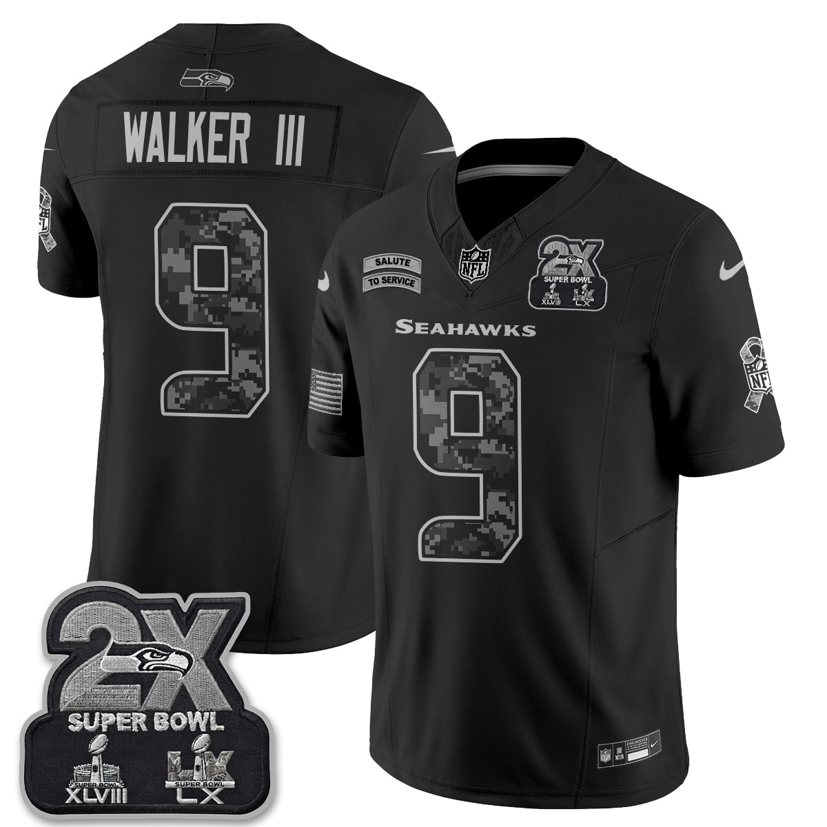 SEA 2026 Salute to Service Vapor Jersey - Stitched