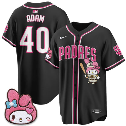 San Diego Padres x Pink Sanrio Friend Vapor Jersey - Stitched