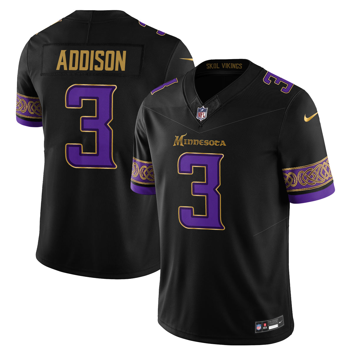 Minnesota Vikings Fangear Edition Vapor Jersey - Stitched