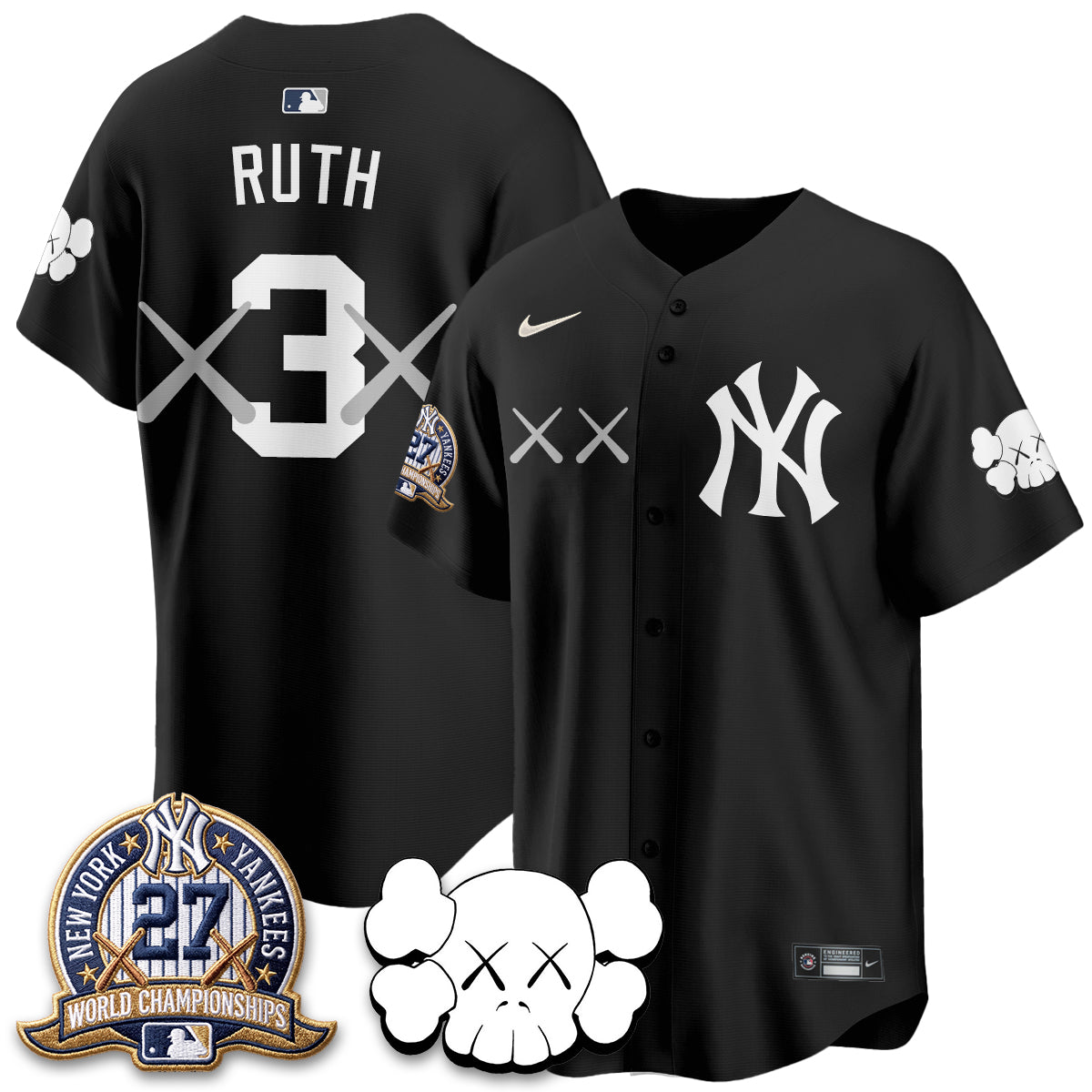 New York Yankees x KAWS Edition Vapor Jersey - Stitched