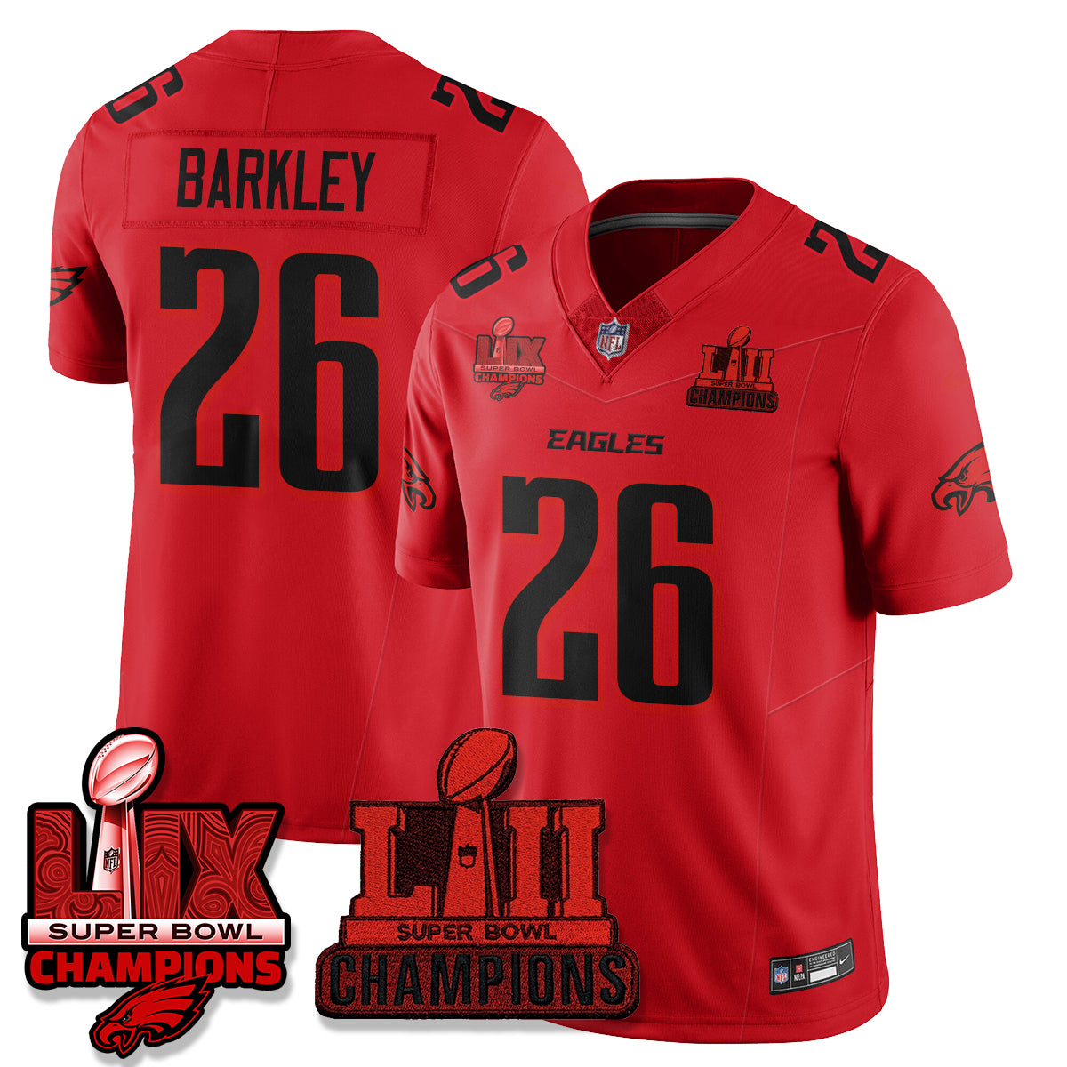 Philadelphia Eagles Dark Side Edition Vapor Jersey - Stitched